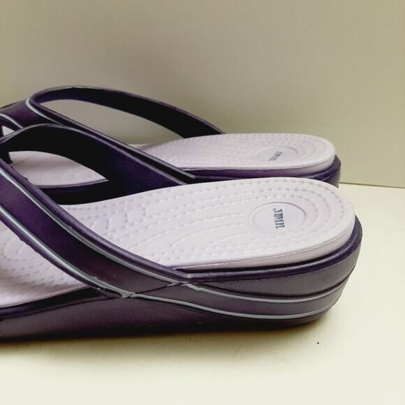 DETAILS Wedge Light Sandals Purple Thong Flip Flops Slip On Sz 9 | Eur 40 - Picture 9 of 16